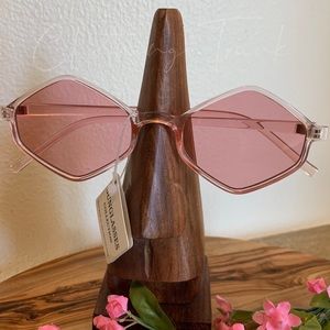 NWT Clear Pink Iconic Retro Sunglasses | UV400 Protection